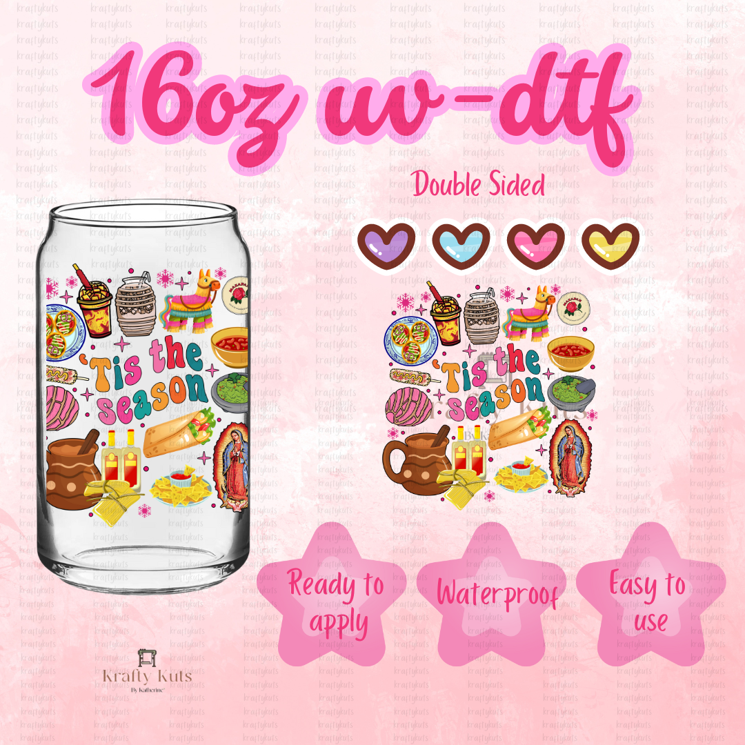 #570 UV-DTF 16oz Glass Can Wrap - Double Sided