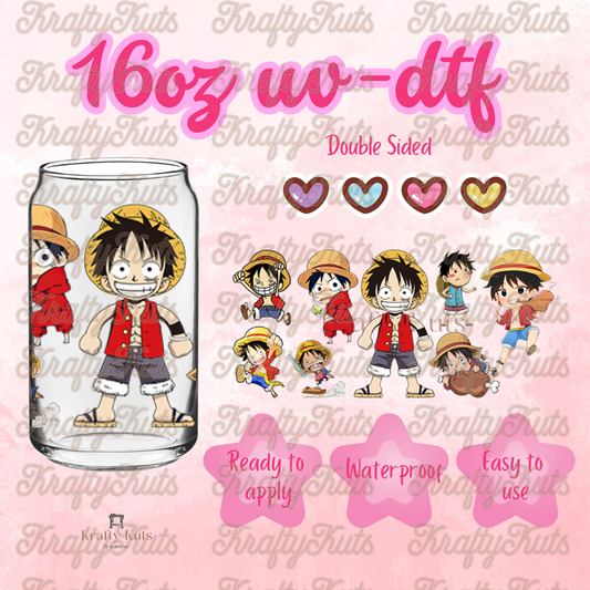 #591 UV-DTF 16oz Glass Wrap - Double sided