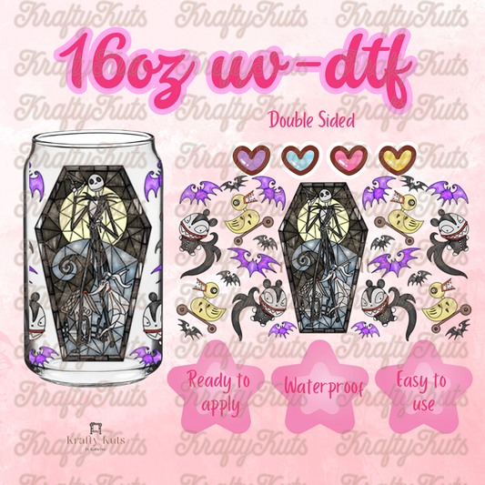 #456 UV-DTF 16oz Glass Can Wrap - Double Sided
