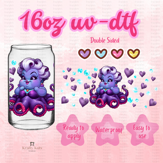 #457 UV-DTF 16oz Glass Can Wrap - Double Sided