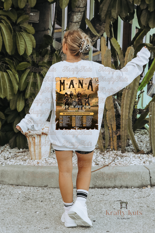 Mana Vivir Sin Aire Crewneck Sweatshirt | Mana Sweatshirt | Custom Name Crewneck | Unisex Pullover | Gift for Her | Cozy Sweatshirt