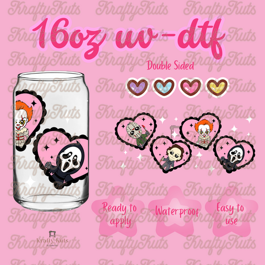 #461 UV-DTF 16oz Glass Can Wrap -  Double Sided