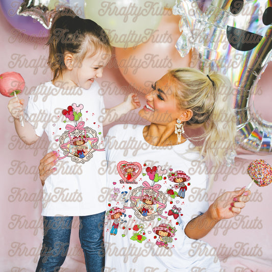 Strawberry Mommy & Baby Girl Direct Transfer Film DTF