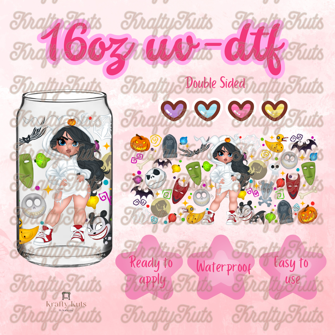#432 UV-DTF 16oz Glass Can Wrap - Double Sided