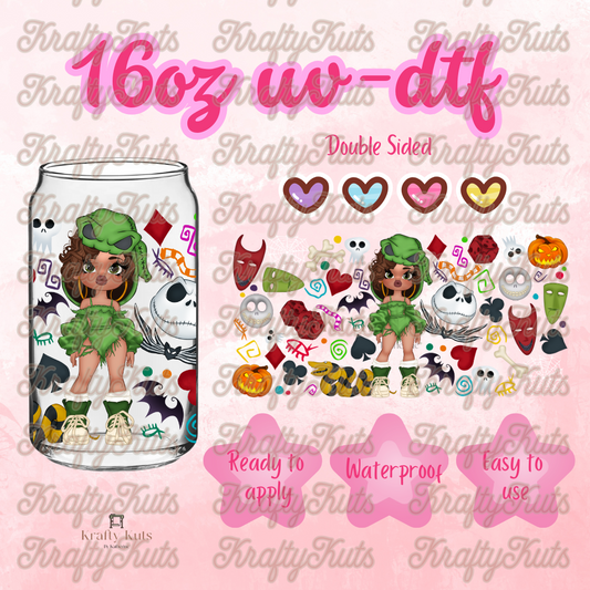 #433 UV-DTF 16oz Glass Can Wrap - Double Sided