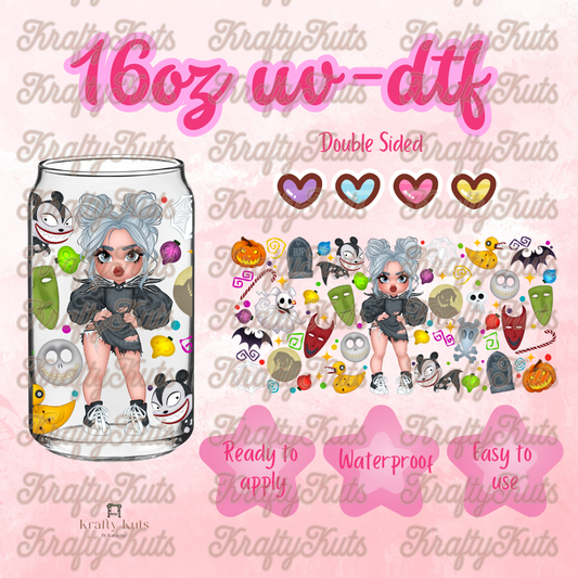 A4 UV-DTF 16oz Glass Can Wrap - Double Sided