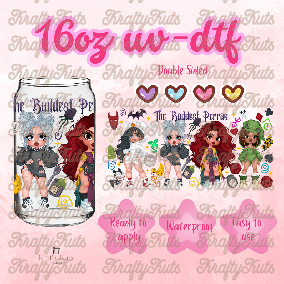 #435 UV-DTF 16oz Glass Can Wrap - Double Sided