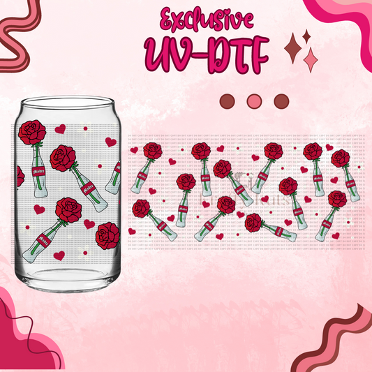 Soda & Roses UV-DTF 16oz Glass Wrap