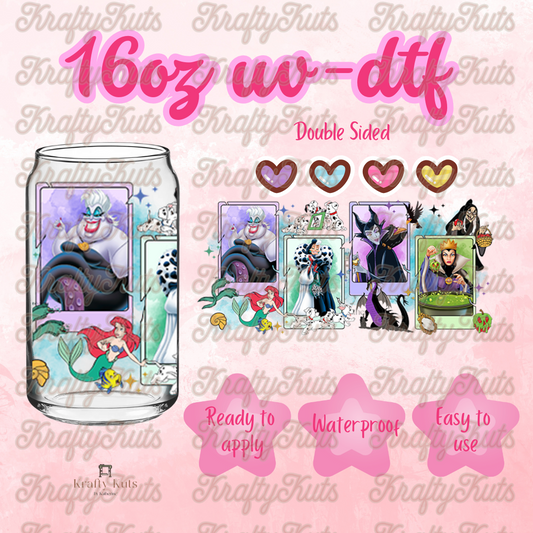 #459 UV-DTF 16oz Glass Can Wrap -  Double Sided