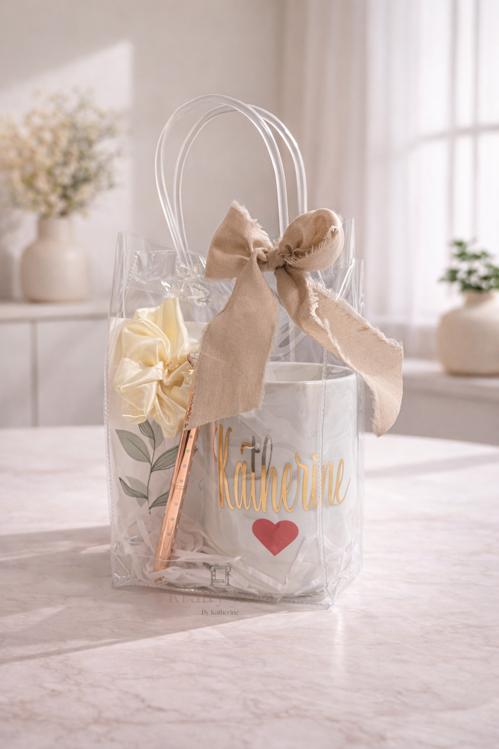 Gift Combo 2 - Personalized Gift Set for Her – Custom Mug, Scrunchie & Diamond Pen | Mother’s Day Gift Box