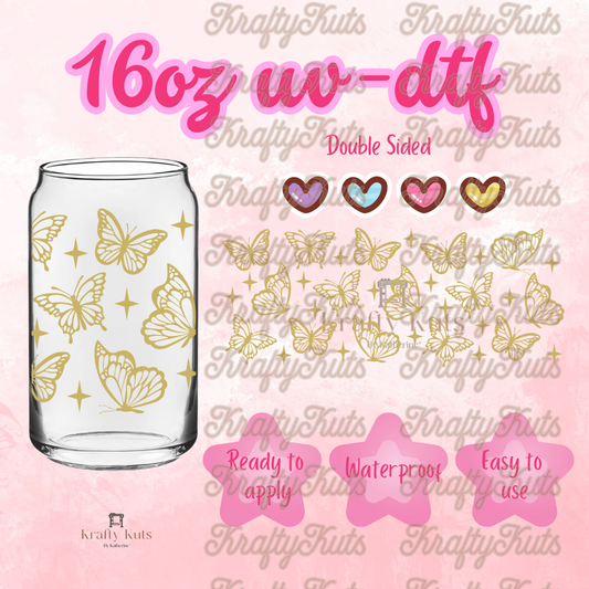 #451 UV-DTF 16oz Glass Can Wrap - Double Sided