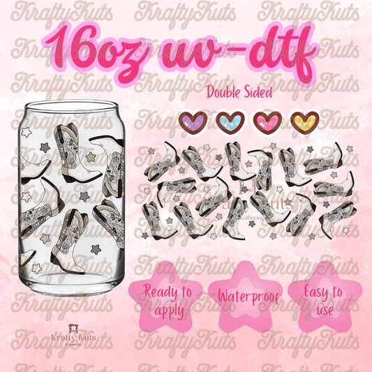 #452 UV-DTF 16oz Glass Can Wrap - Double Sided