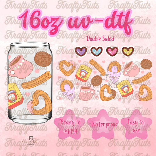 #454 UV-DTF 16oz Glass Can Wrap - Double Sided