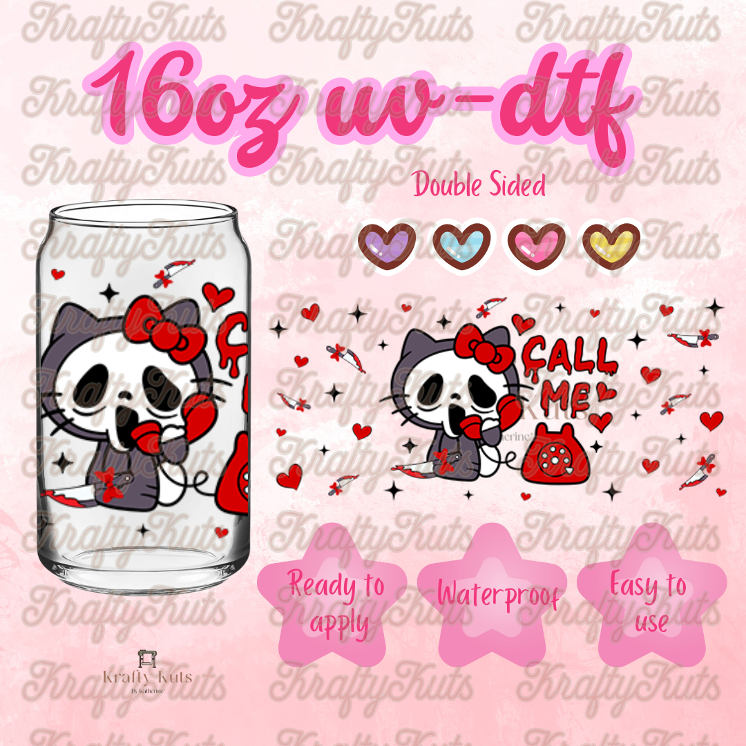 #466 UV-DTF 16oz Glass Can Wrap -  Double Sided