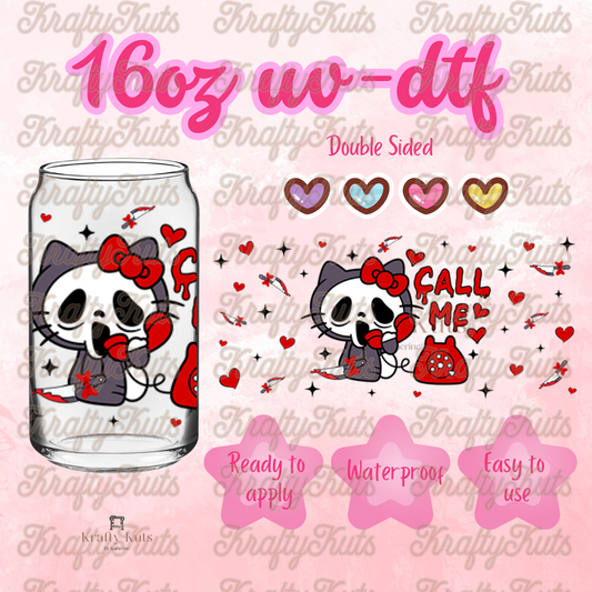 #466 UV-DTF 16oz Glass Can Wrap -  Double Sided