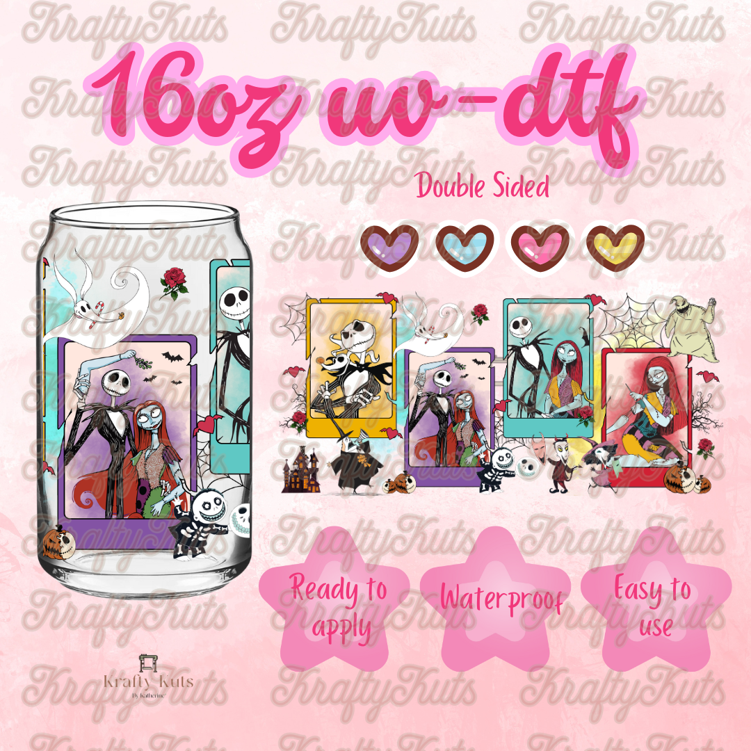 #465 UV-DTF 16oz Glass Can Wrap -  Double Sided