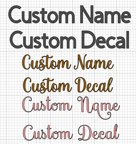 Customized Names Decals with Vinyl